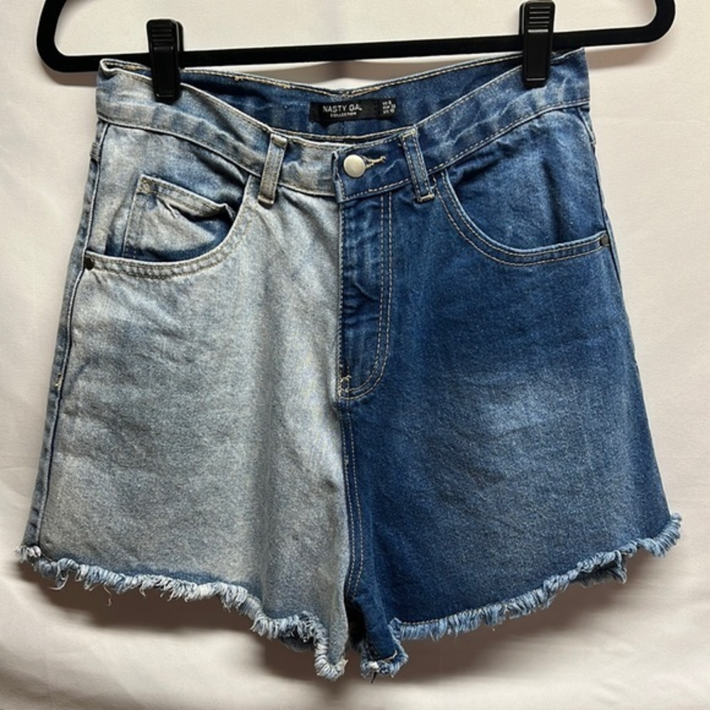 Nasty Gal Two-Toned Denim‎ Jean Shorts Women's Size 6